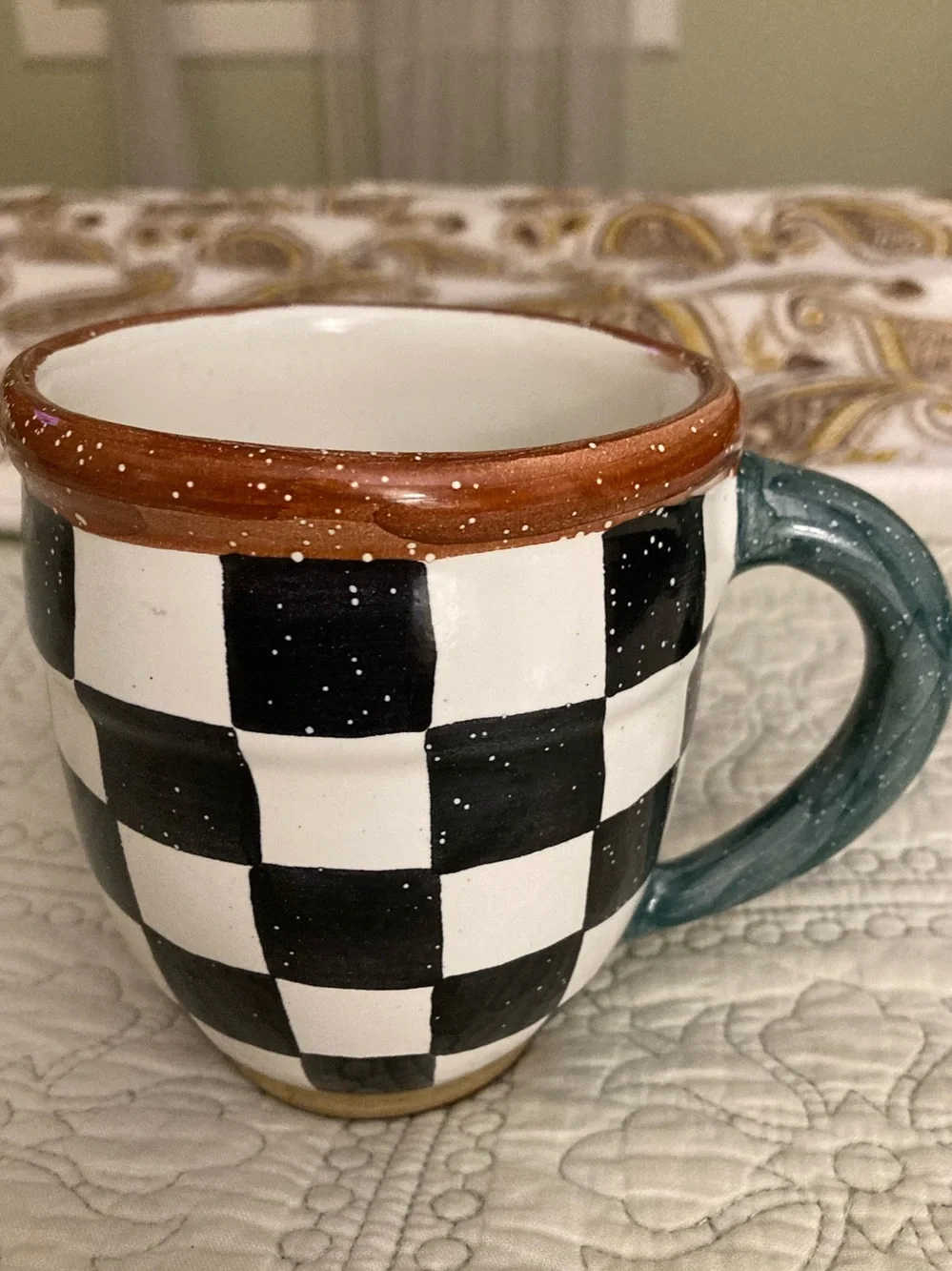 Mackenzie Childs Check Mate Mug
